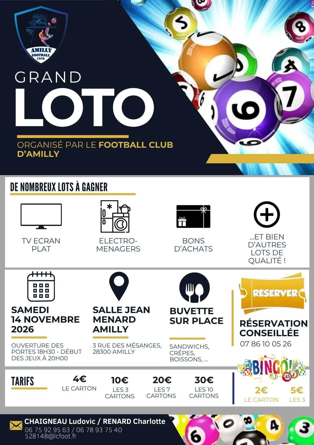 AMILLY - Loto du Football Club