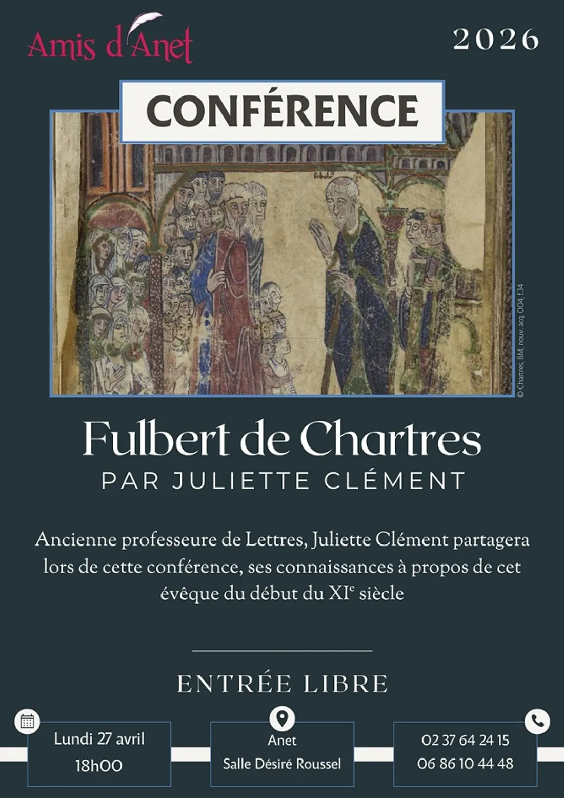 ANET - Conférence : Fulbert de Chartres