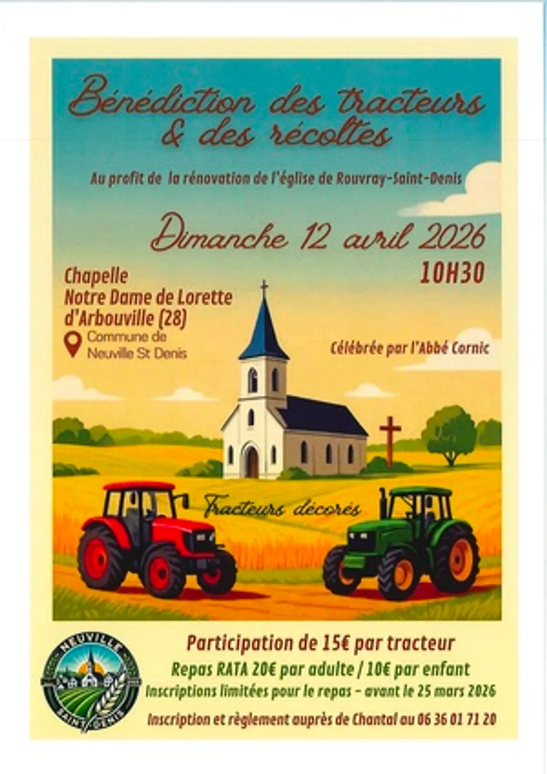 NEUVILLE-SAINT-DENIS - Bénédictions des tracteurs et des récoltes