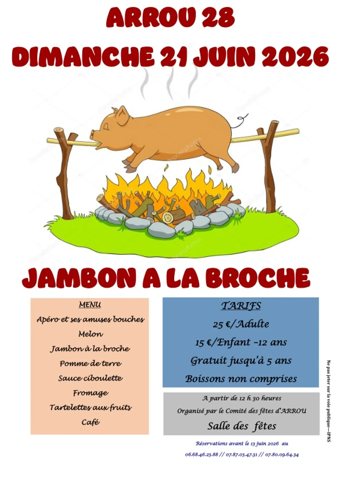 ARROU - Jambon à la broche du comité des fêtes