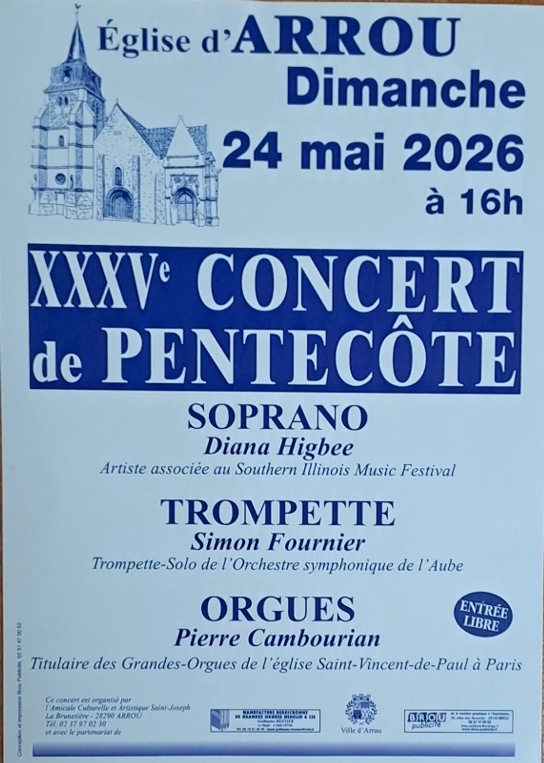 ARROU - XXXVe concert de Pentecôte