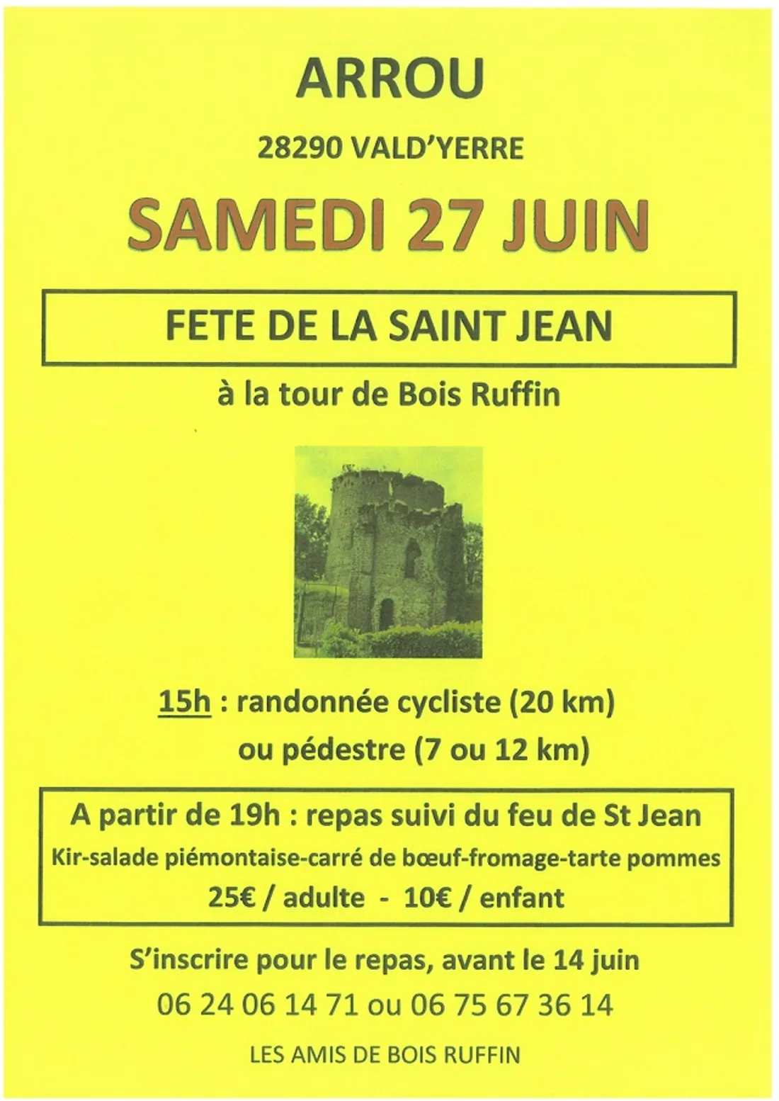 ARROU - Fête de la Saint Jean à la tour de Bois Ruffin