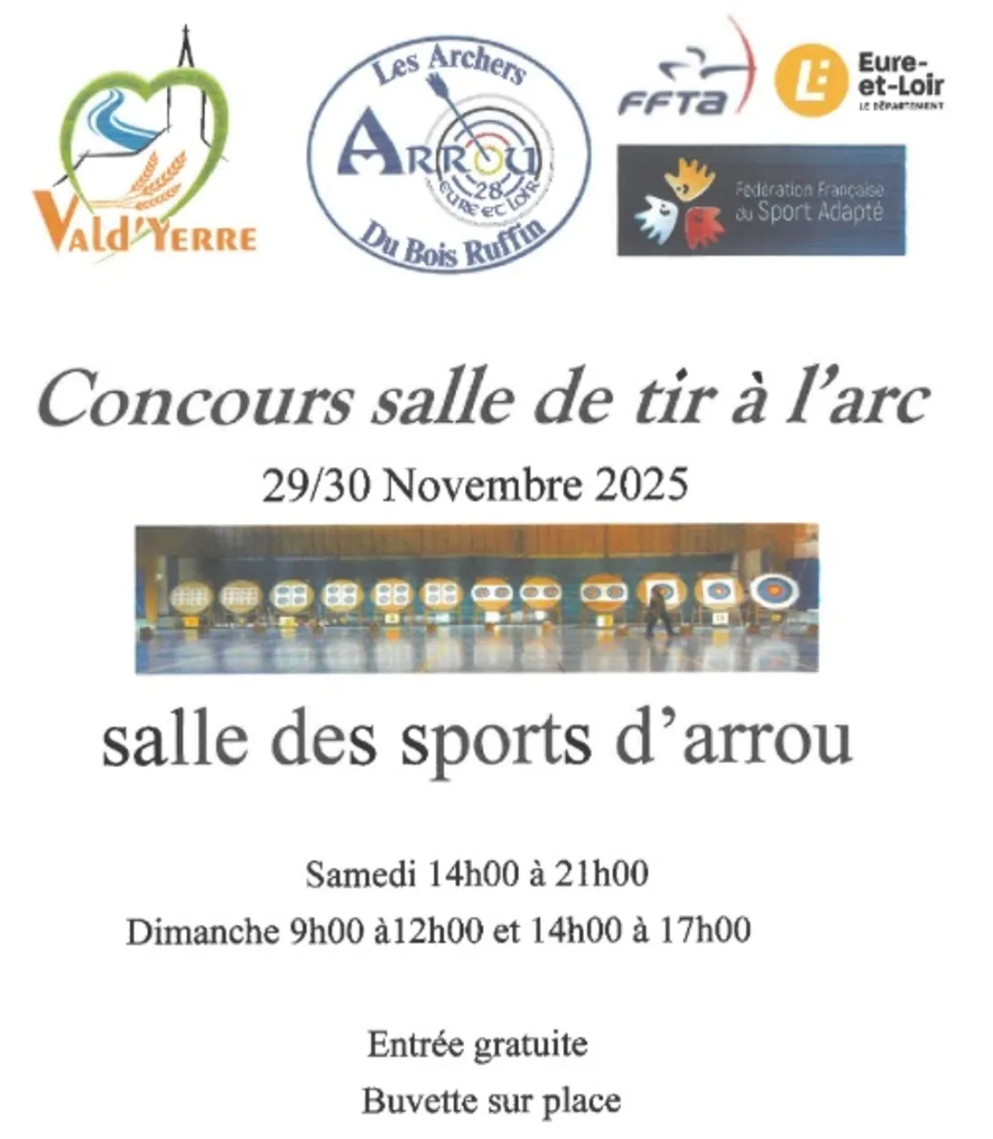 ARROU - Concours de tir à l'arc en salle