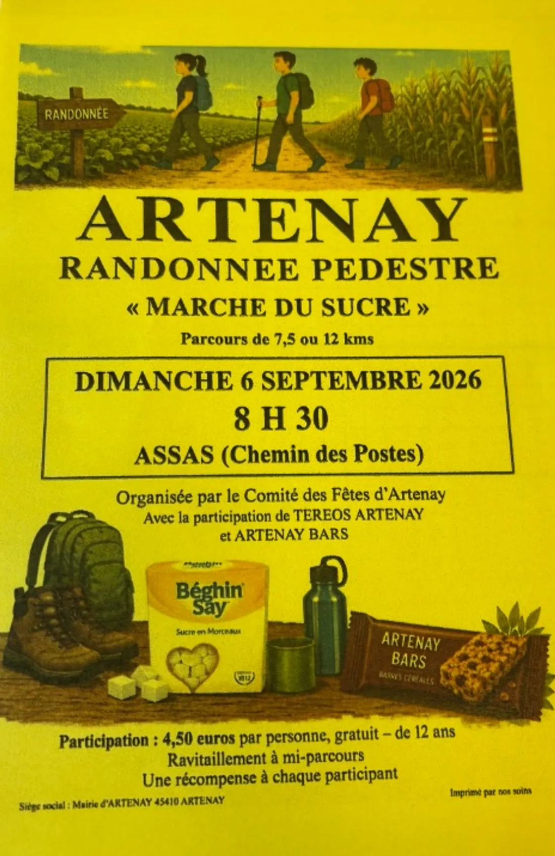 ARTENAY (45) - Randonnée pédestre : La marche du sucre