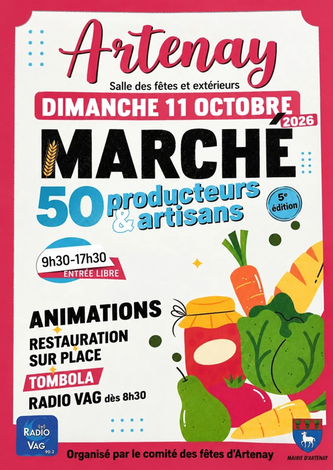 ARTENAY (45) - Marché producteurs et artisans