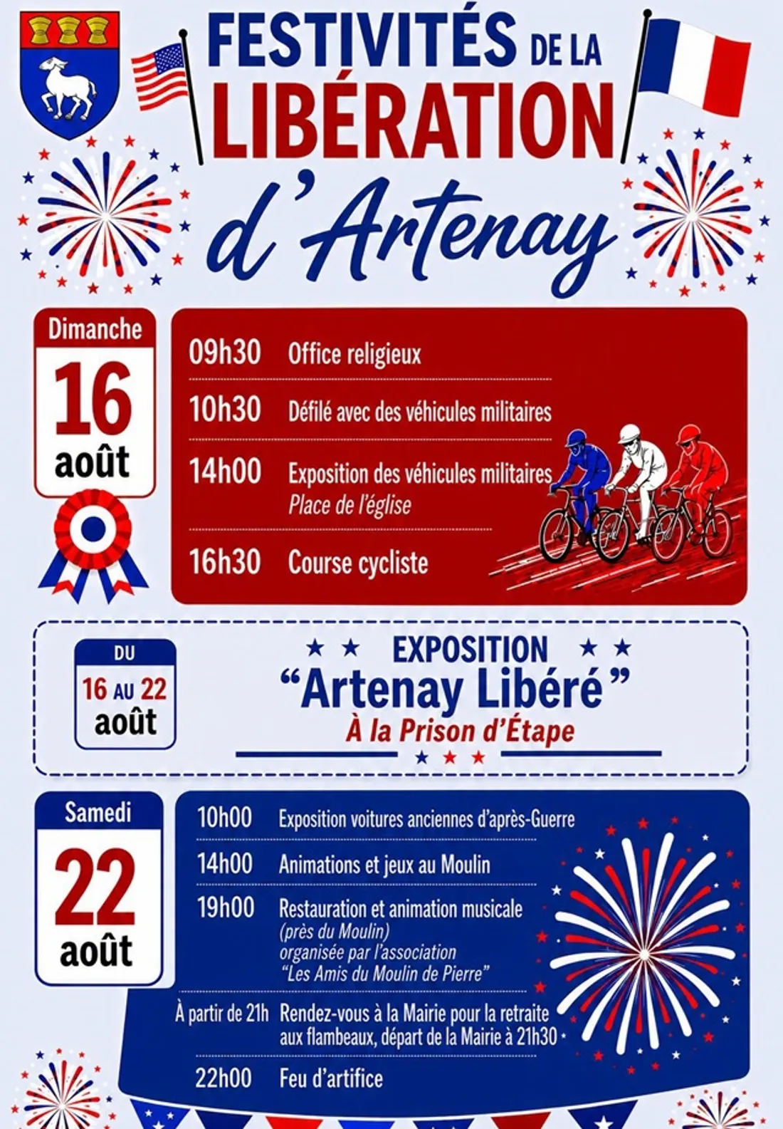 ARTENAY (45) - Festivités de la Libération d'Artenay