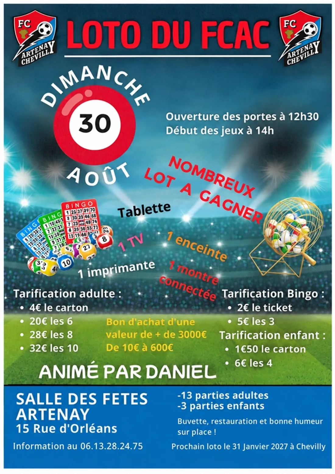 ARTENAY (45) - Loto du FCAC