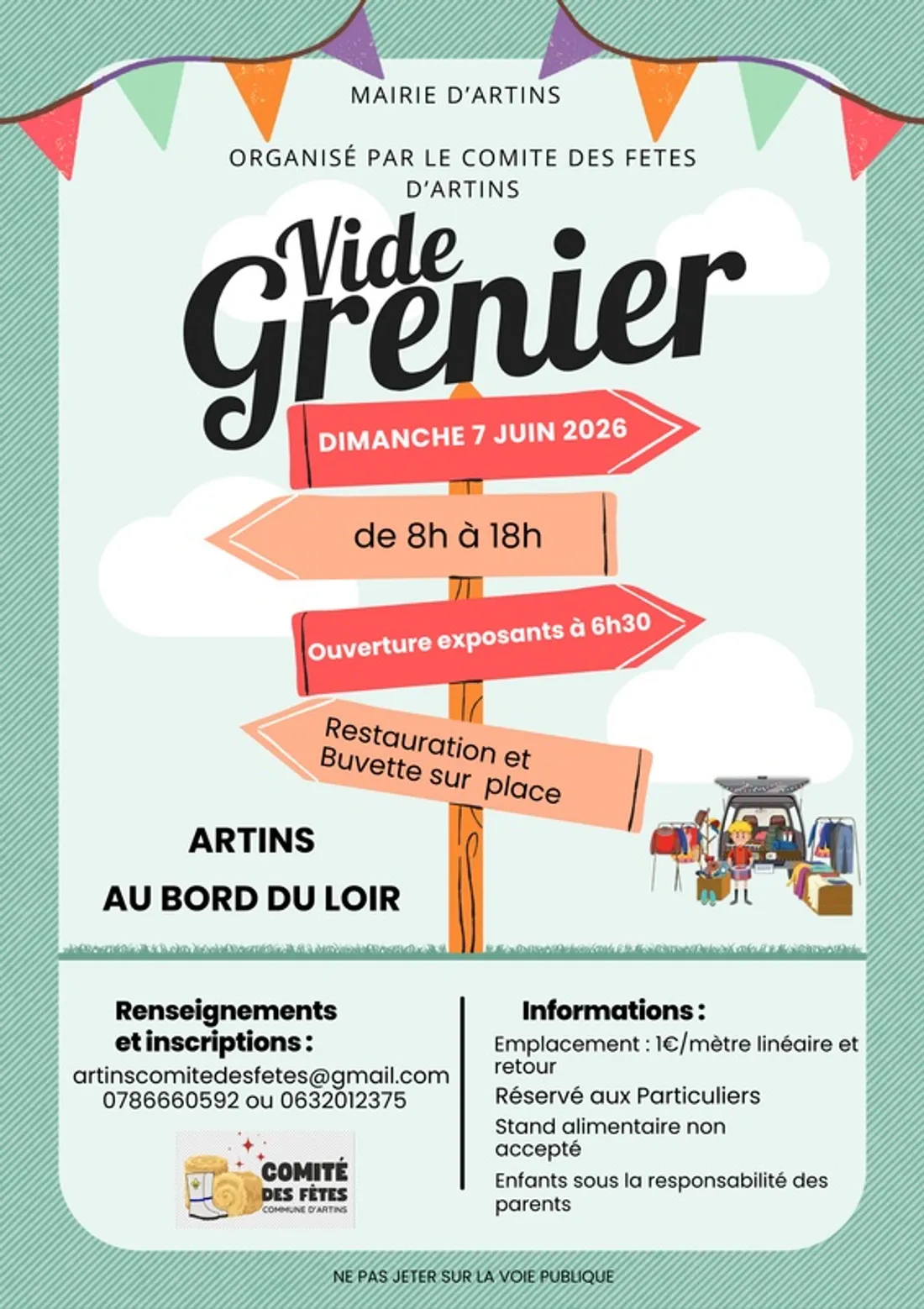 ARTINS (41) - Vide-greniers du comité des fêtes
