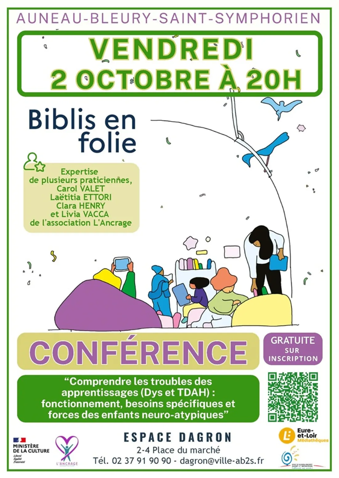 AUNEAU - Conférence : Comprendre les troubles des apprentissages (Dys et TDAH)