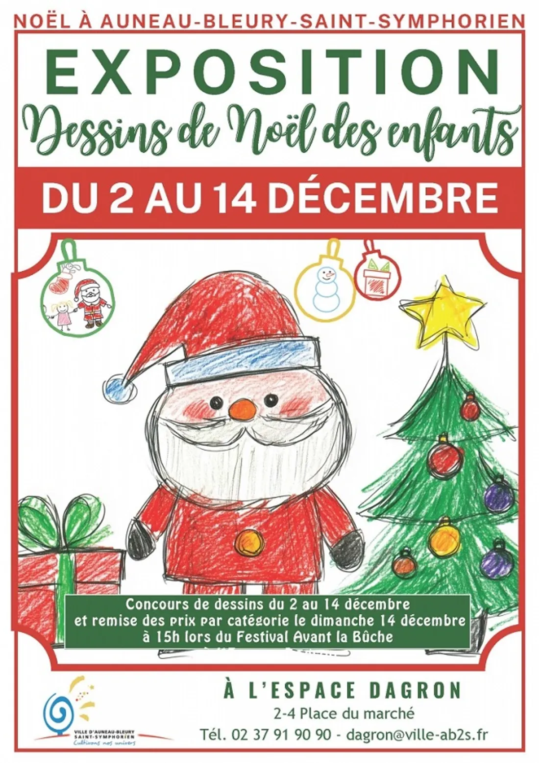 AUNEAU - Exposition : Dessins de Noël des enfants
