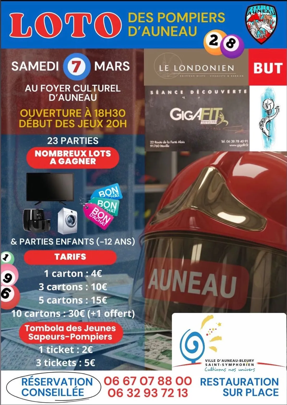 AUNEAU - Loto des pompiers