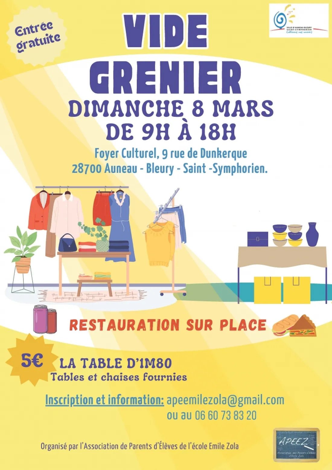 AUNEAU - Vide-greniers de l'APE