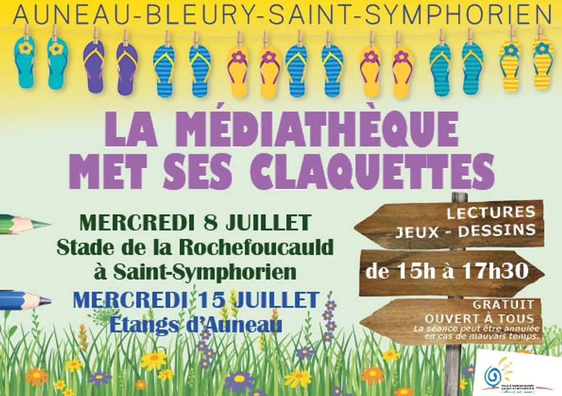 AUNEAU-BLEURY-SAINT-SYMPHORIEN - La médiathèque met ses claquettes