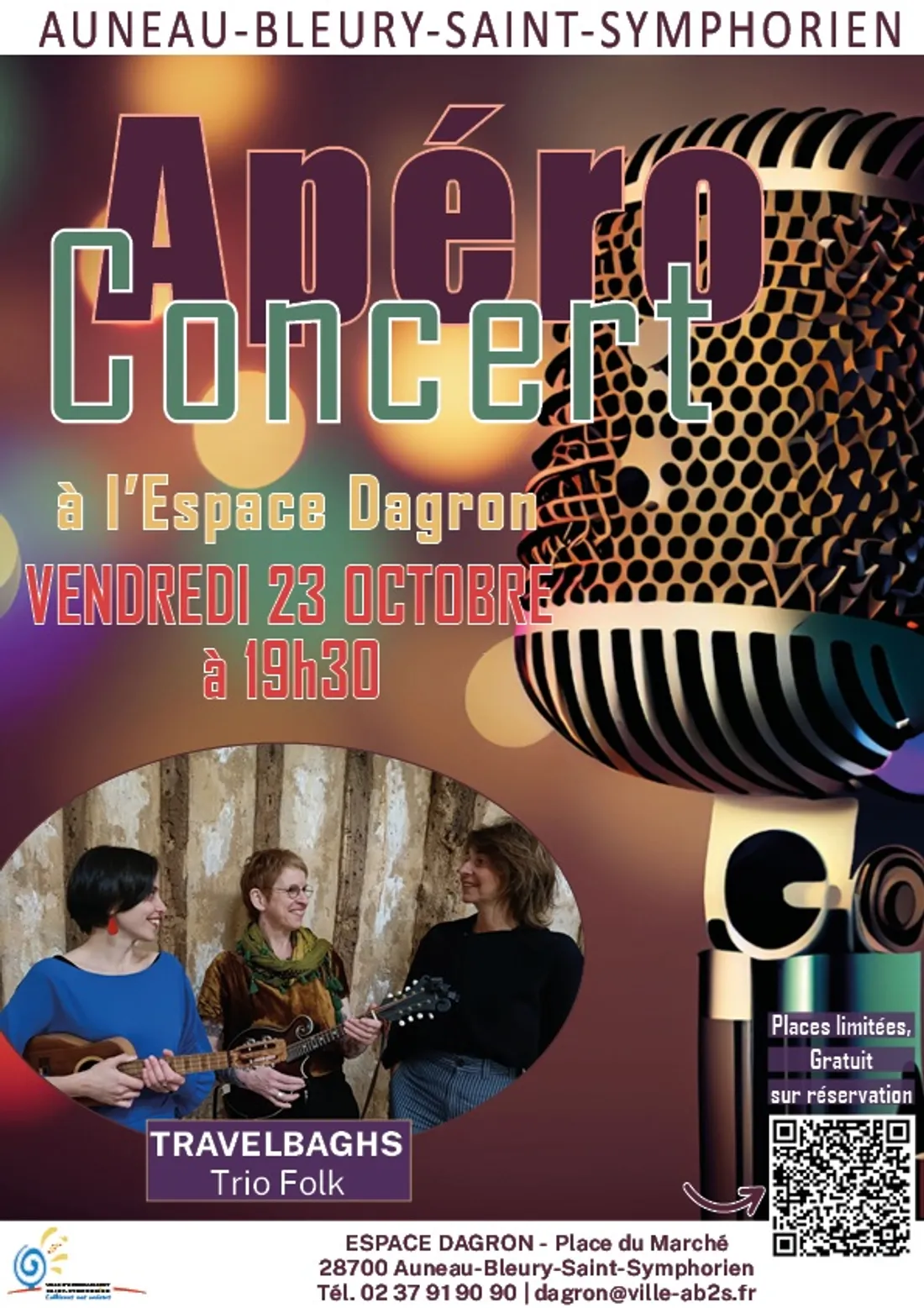 AUNEAU - Apéro-concert : Travelbaghs