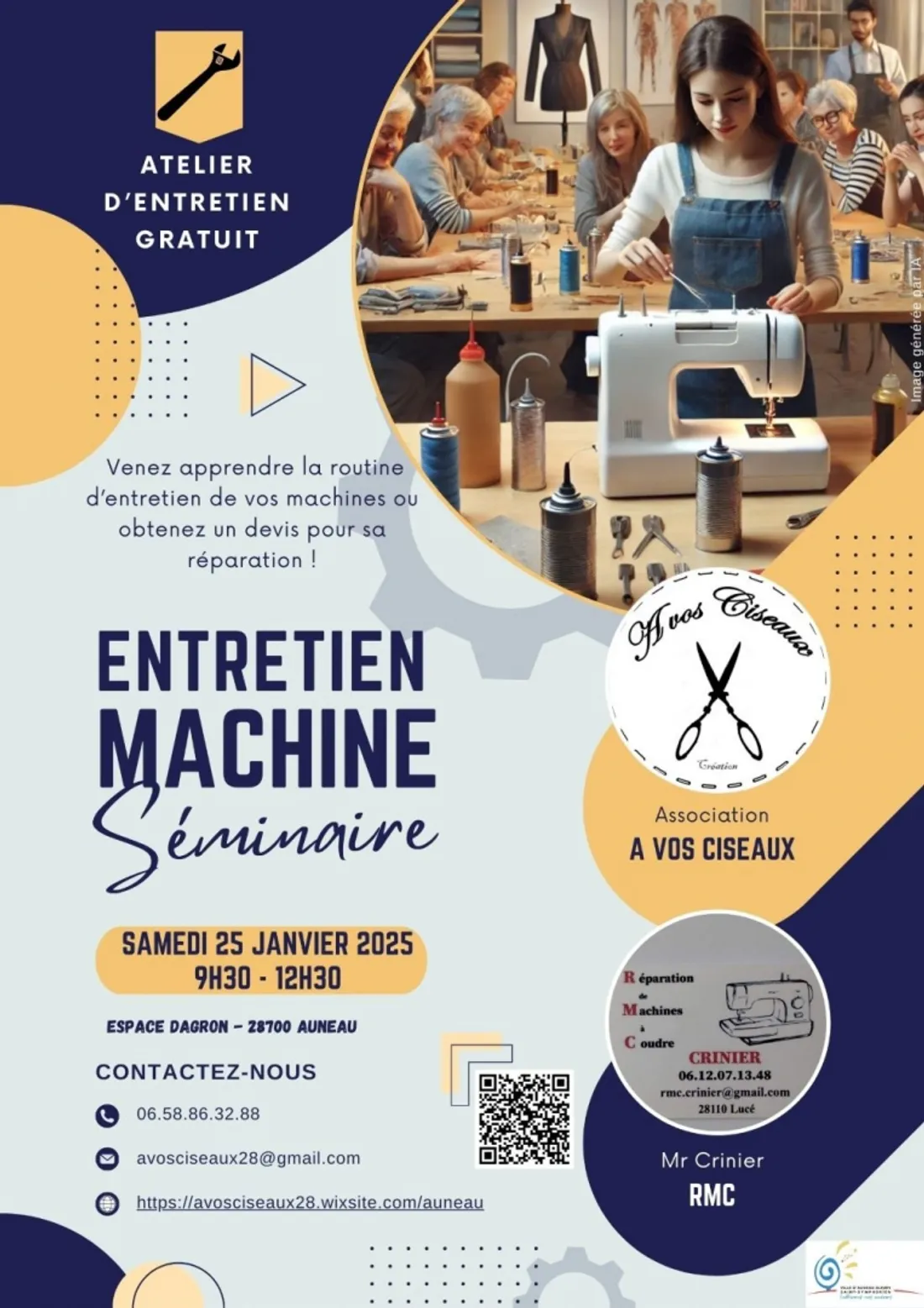 AUNEAU - Atelier entretien machine à coudre