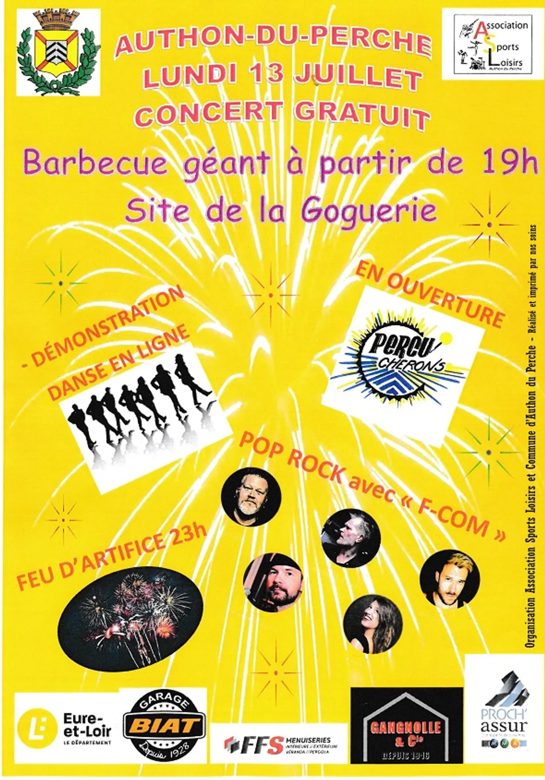 AUTHON-DU-PERCHE - Fête Nationale : Barbecue, concert et Feu d'artifice 