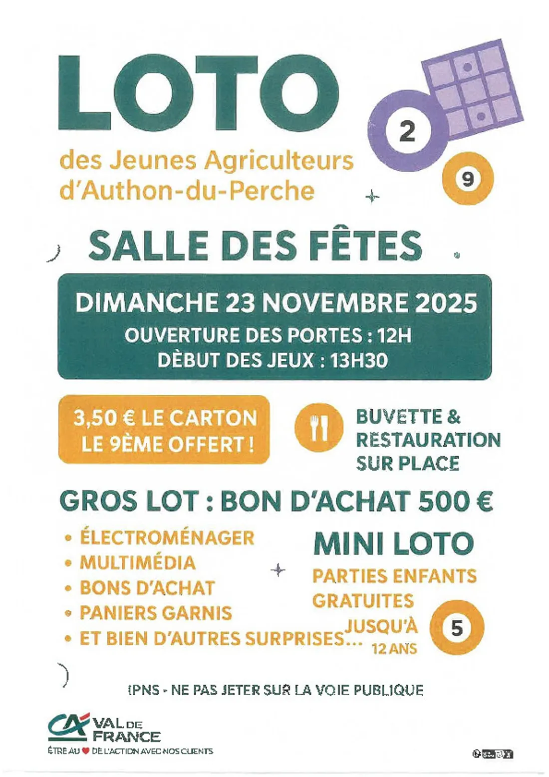 AUTHON-DU-PERCHE - Loto des Jeunes Agriculteurs