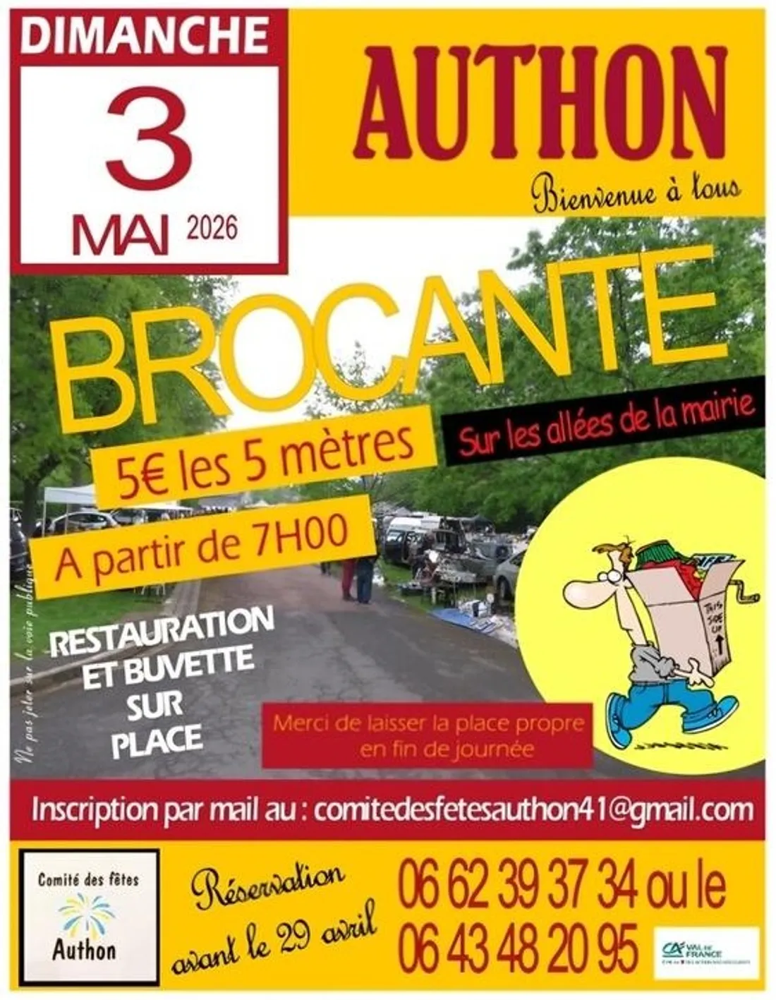 AUTHON (41) - Brocante du comité des fêtes