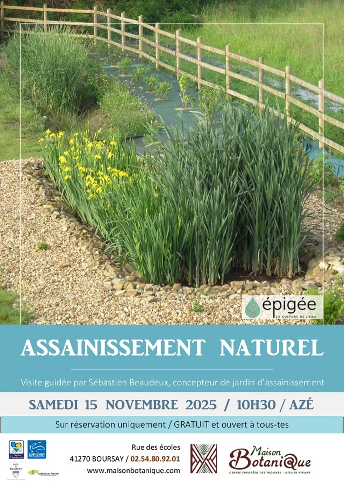 AZÉ (41) - Visite d'une phytoépuration entretien collectif