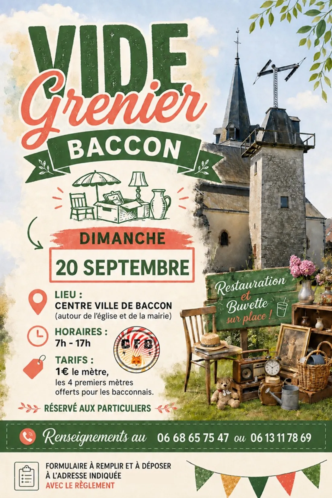 BACCON (45) - Vide-greniers du comité des fêtes