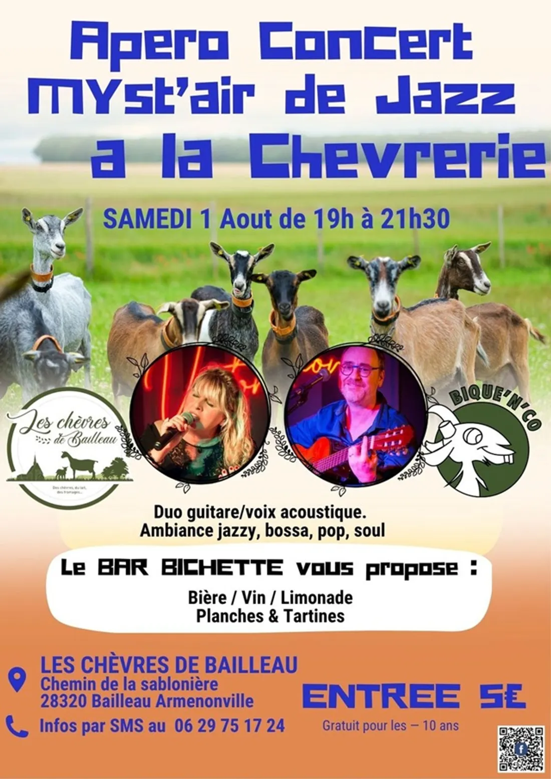BAILLEAU-ARMENONVILLE - Apéro concert à la Chèvrerie