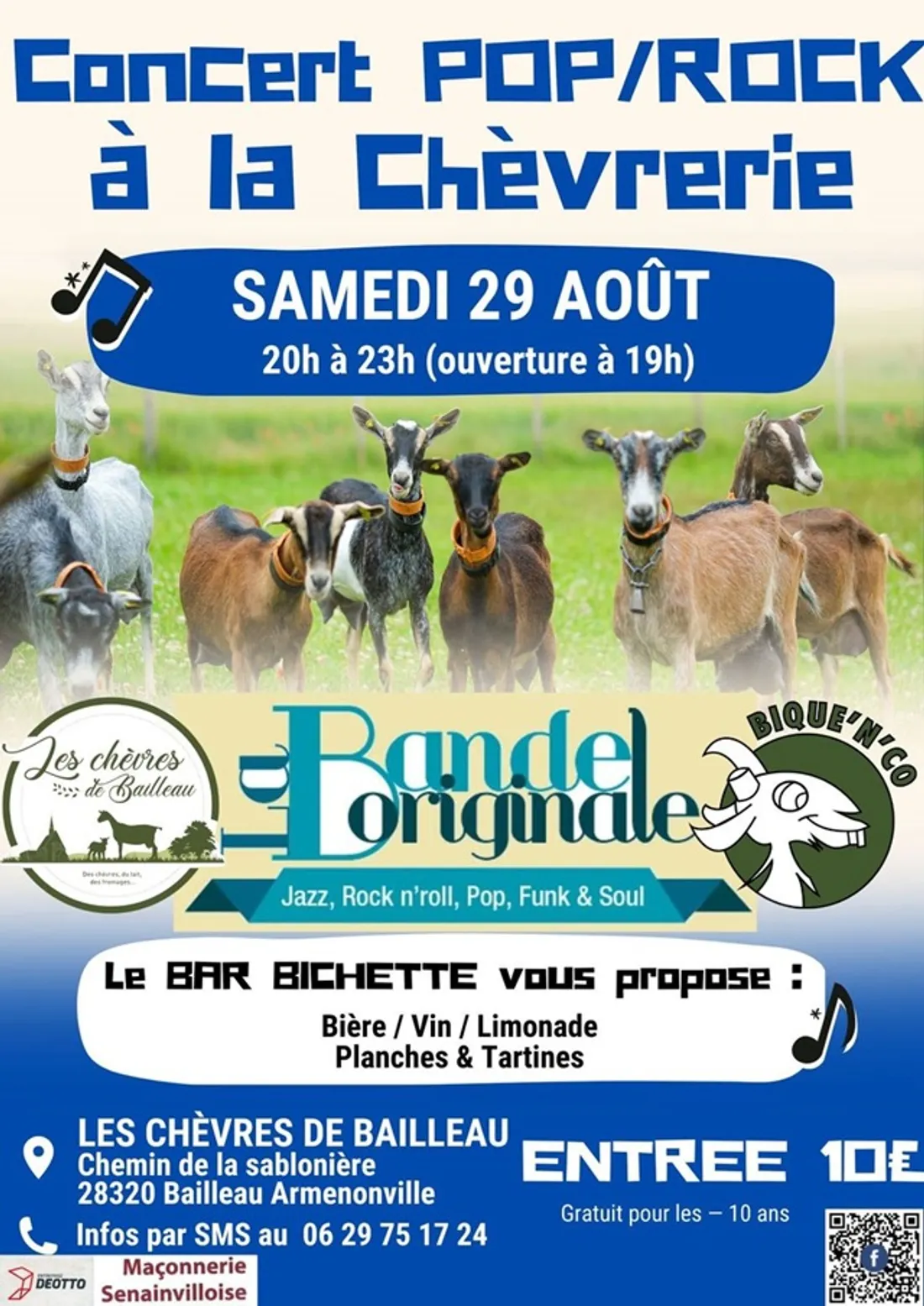 BAILLEAU-ARMENONVILLE - Concert pop rock à la Chèvrerie