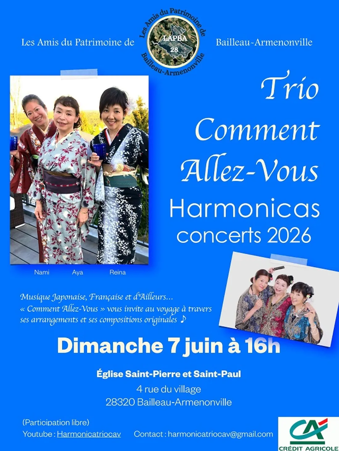 BAILLEAU-ARMENONVILLE - Concert : Harmonicas