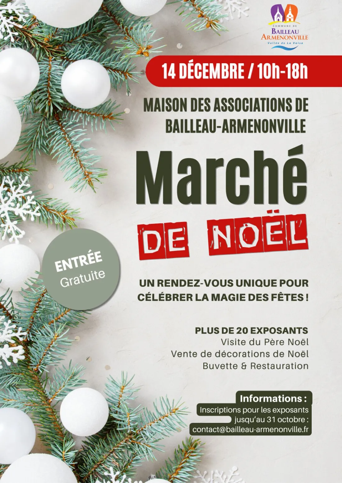 BAILLEAU-ARMENONVILLE - Marché de Noël