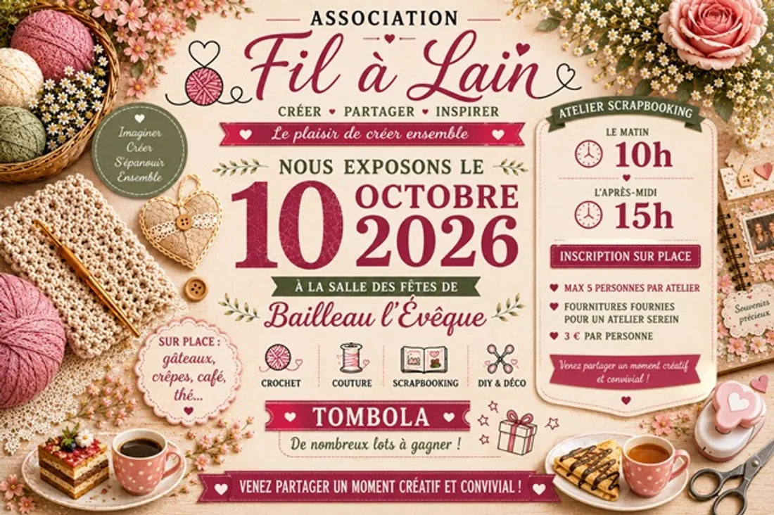 BAILLEAU-L'ÉVÊQUE - Exposition de l'association Fil à Laine