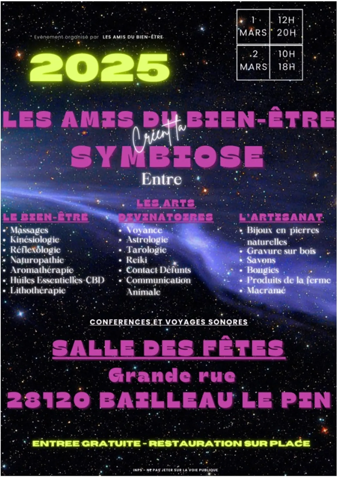 BAILLEAU-LE-PIN - Symbiose du Bien-Être, des Arts divinatoires et de l'Artisanat