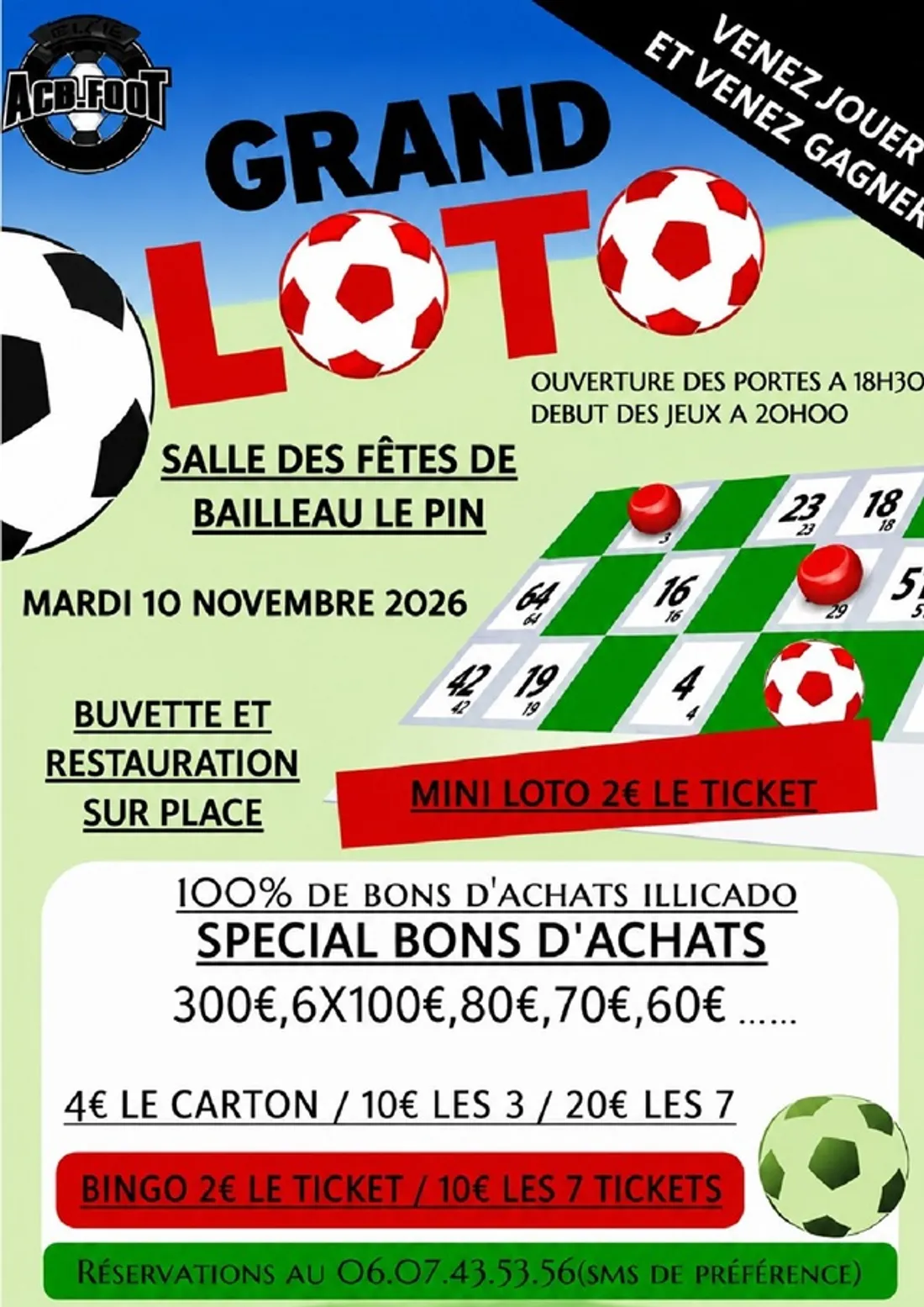 BAILLEAU-LE-PIN - Loto de l'ACB Foot