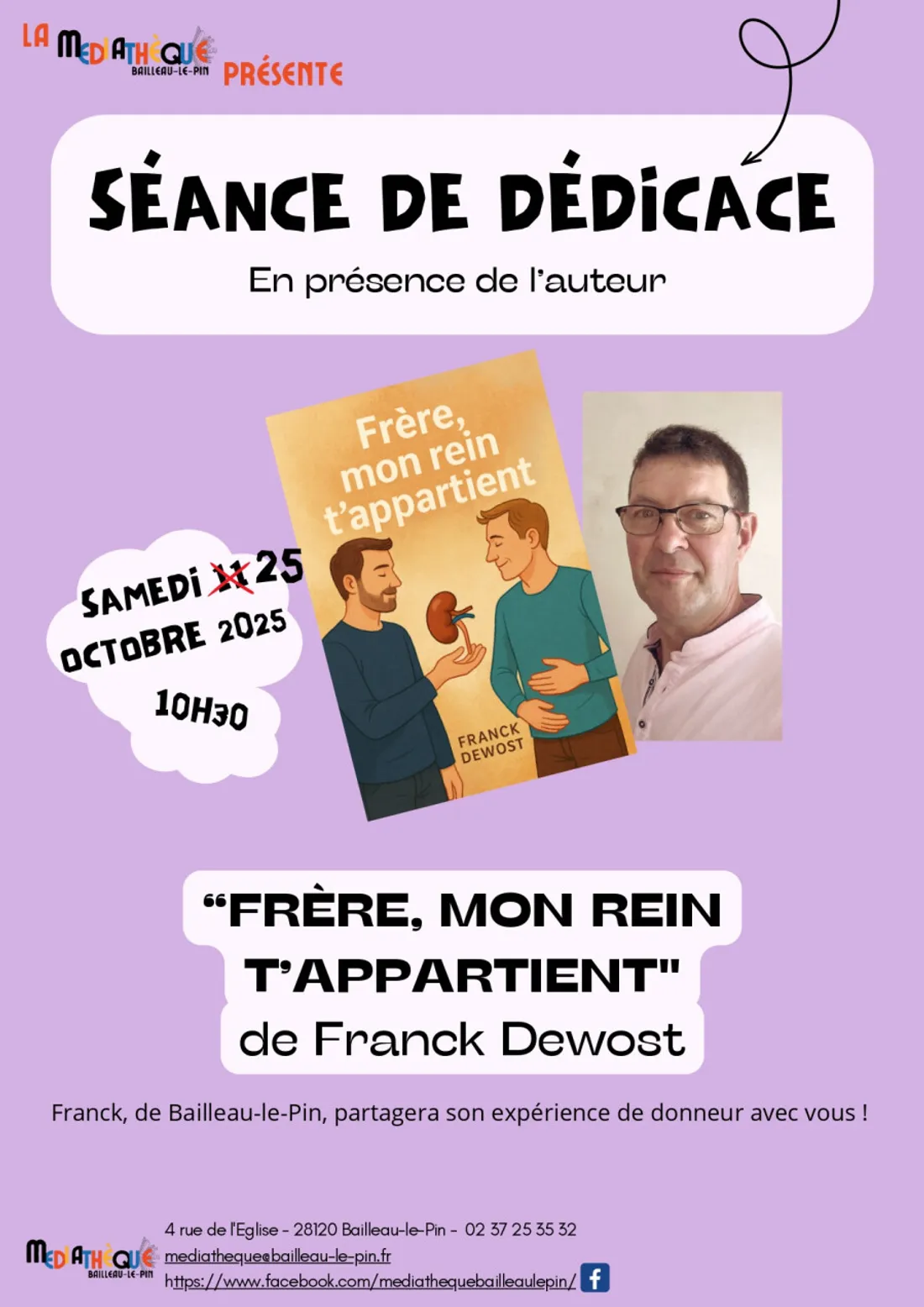BAILLEAU-LE-PIN - Dédicace : Franck Dewost