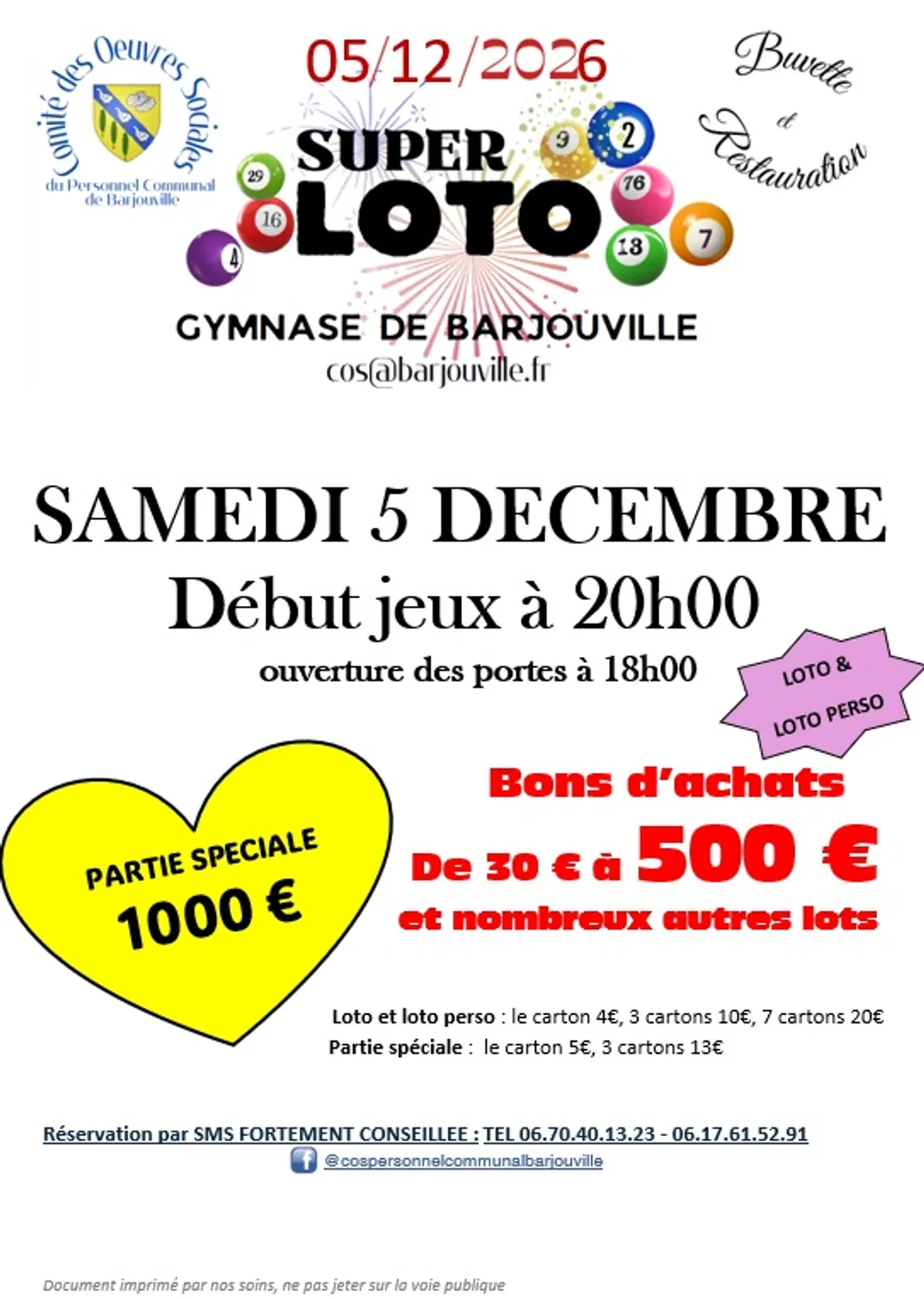 BARJOURILLE - Loto du CCAS