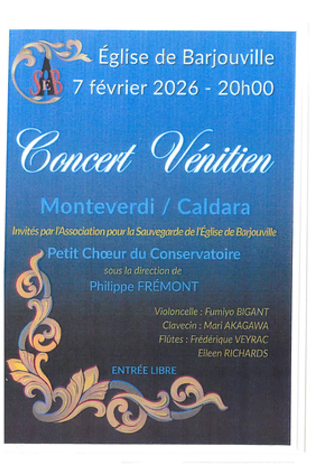 BARJOUVILLE - Concert Vénitien