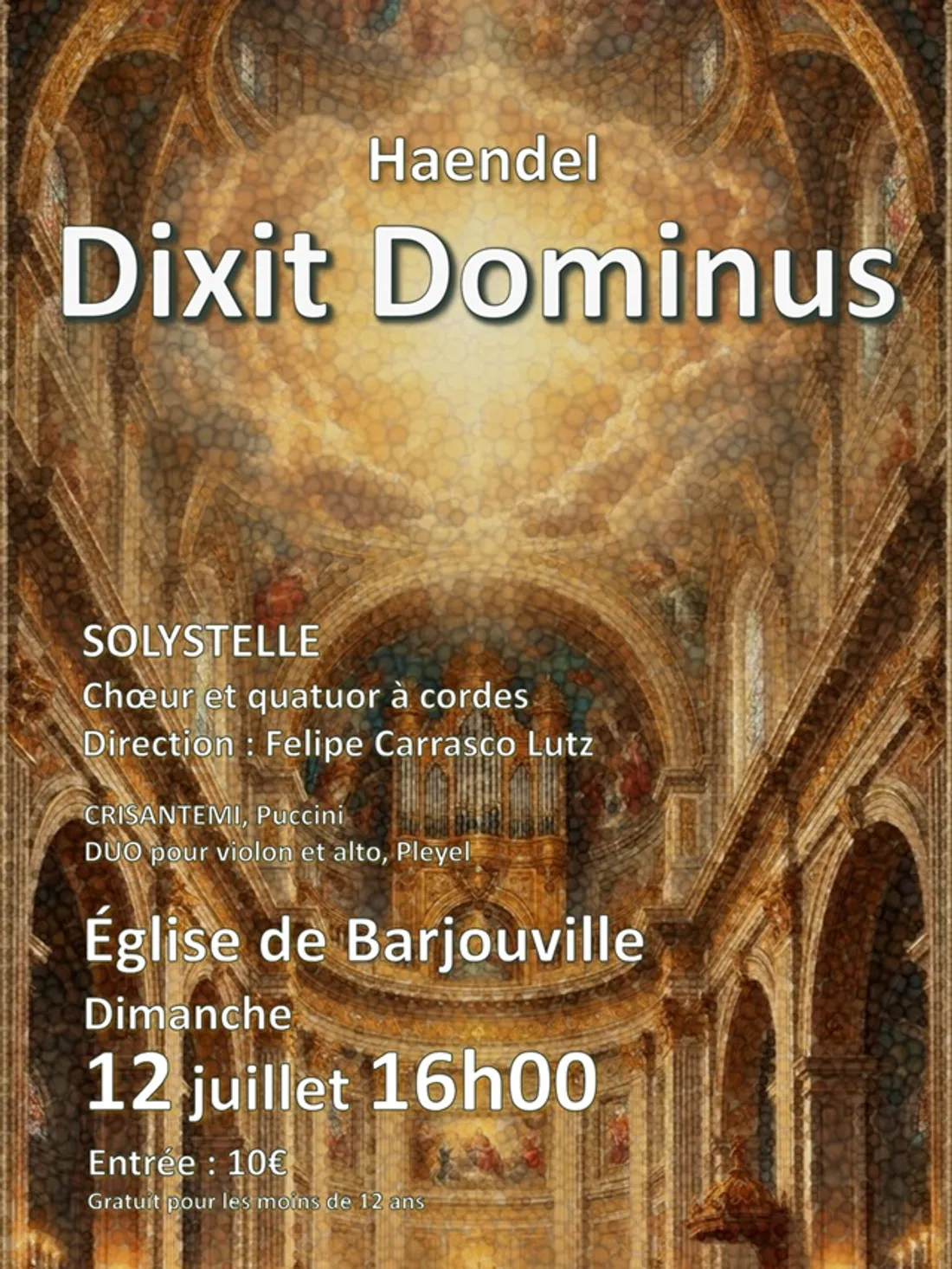 BARJOUVILLE - Concert : Haendel Dixit Dominus