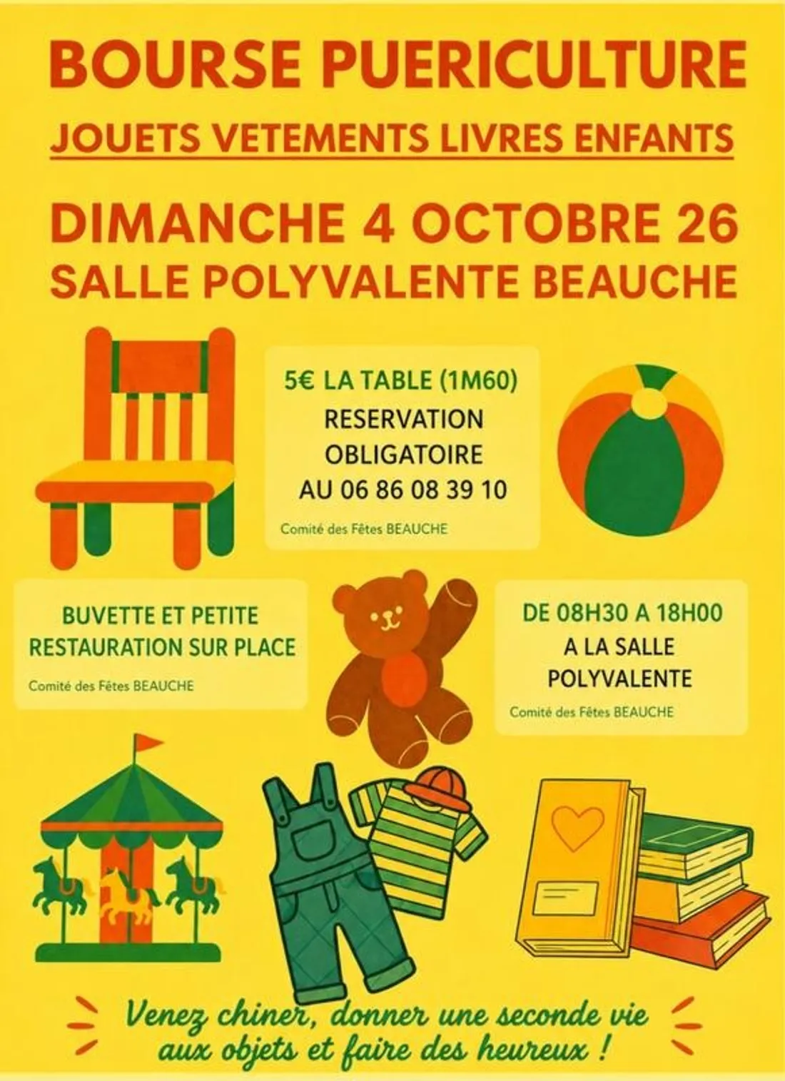 BEAUCHE - Bourse puériculture, jouets, vêtements, livres enfants