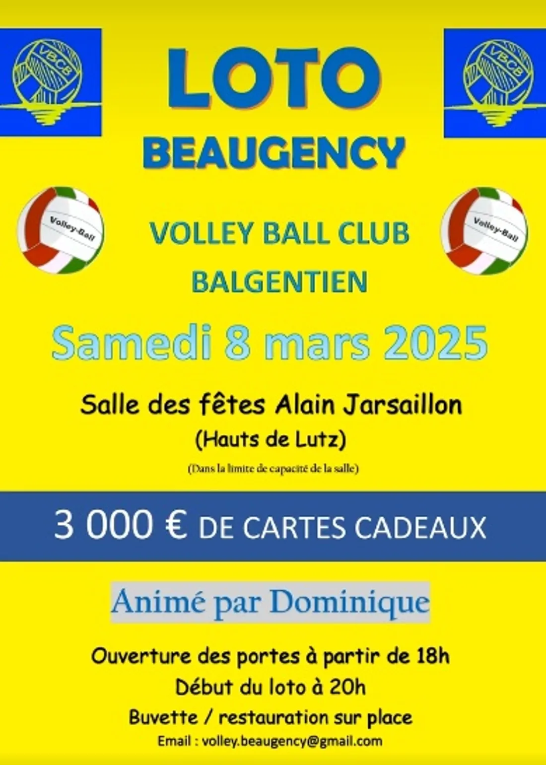 BEAUGENCY (45) - Loto du Volley-ball