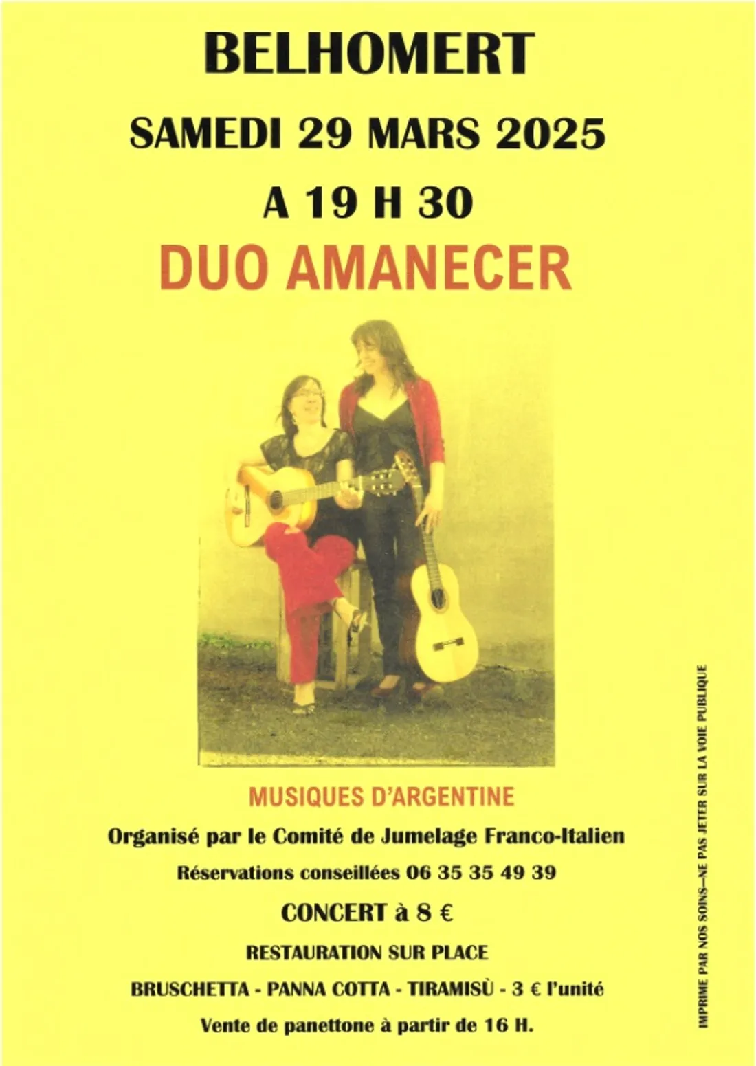 BELHOMERT-GUÉHOUVILLE - Concert : Duo Amanecer