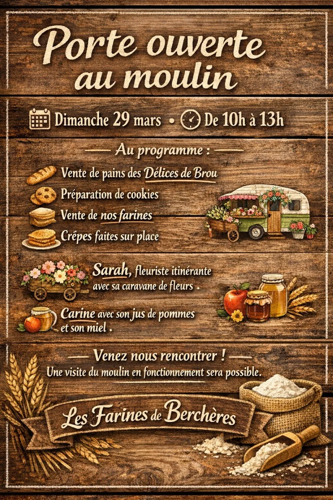 BERCHÈRES-LES-PIERRES - Portes ouverts aux farines de Berchères.