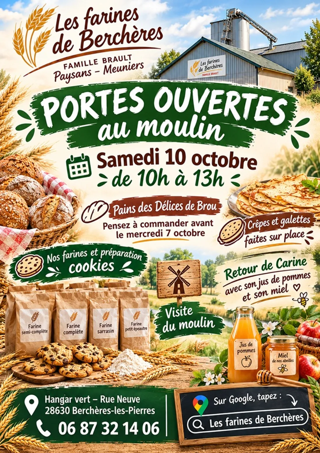 BERCHÈRES-LES-PIERRES - Portes ouvertes aux Moulins Les Farines de Berchères