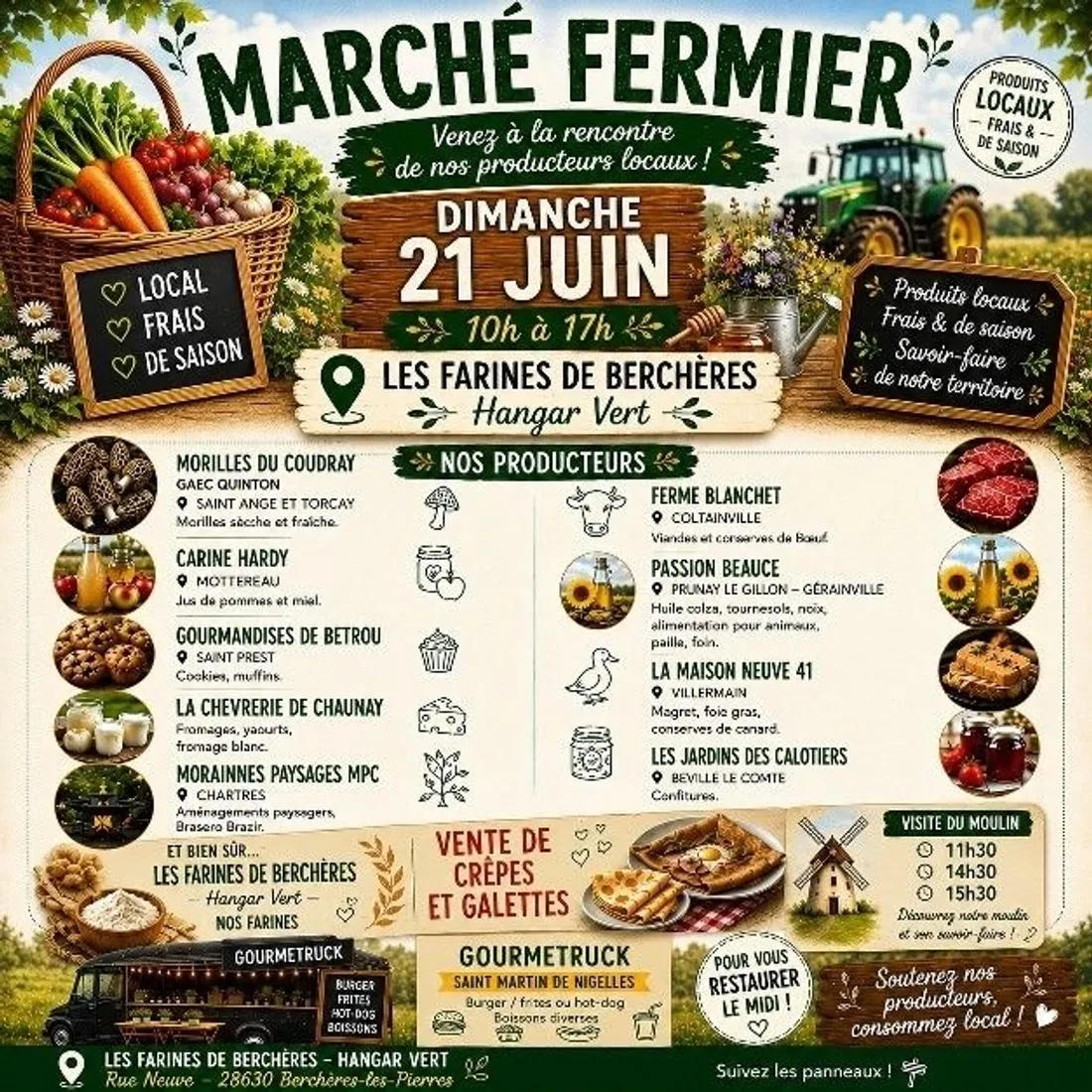 BERCHÈRES-LES-PIERRES - Marché fermier