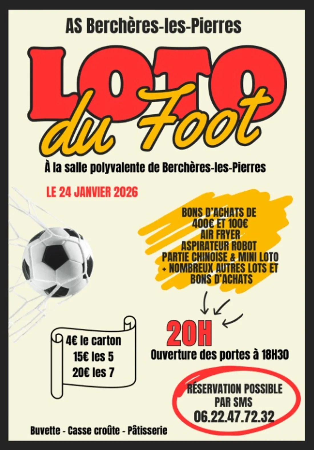 BERCHÈRES-LES-PIERRES - Loto du Foot