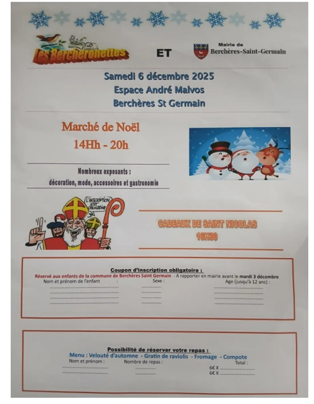 BERCHÈRES-SAINT-GERMAIN - Marché de Noël