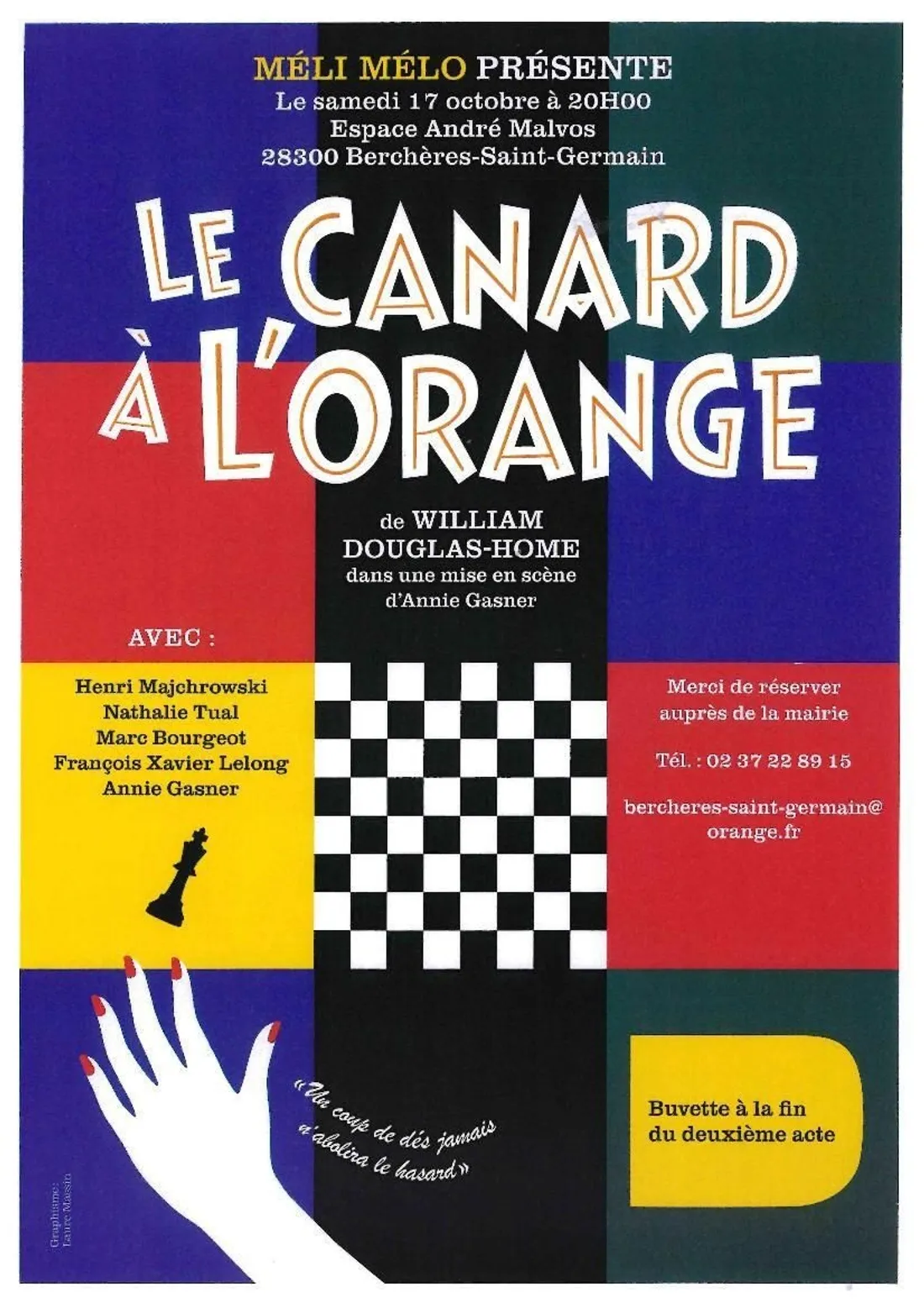 BERCHÈRES-SAINT-GERMAIN - Théâtre : Le canard à l'orange