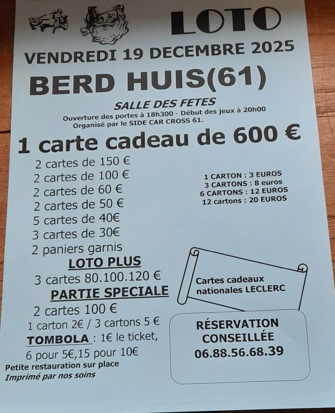BERD'HUIS (61) - Loto du Side Car Cross 61