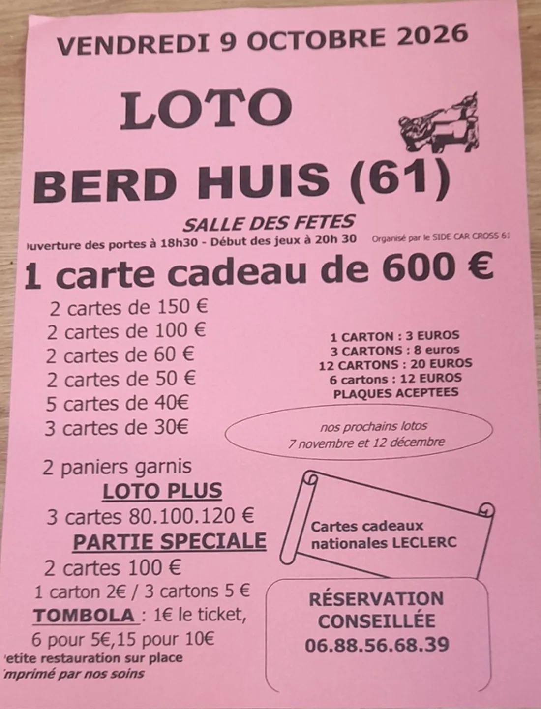 BERD'HUIS (61) - Loto du Side Cross 61
