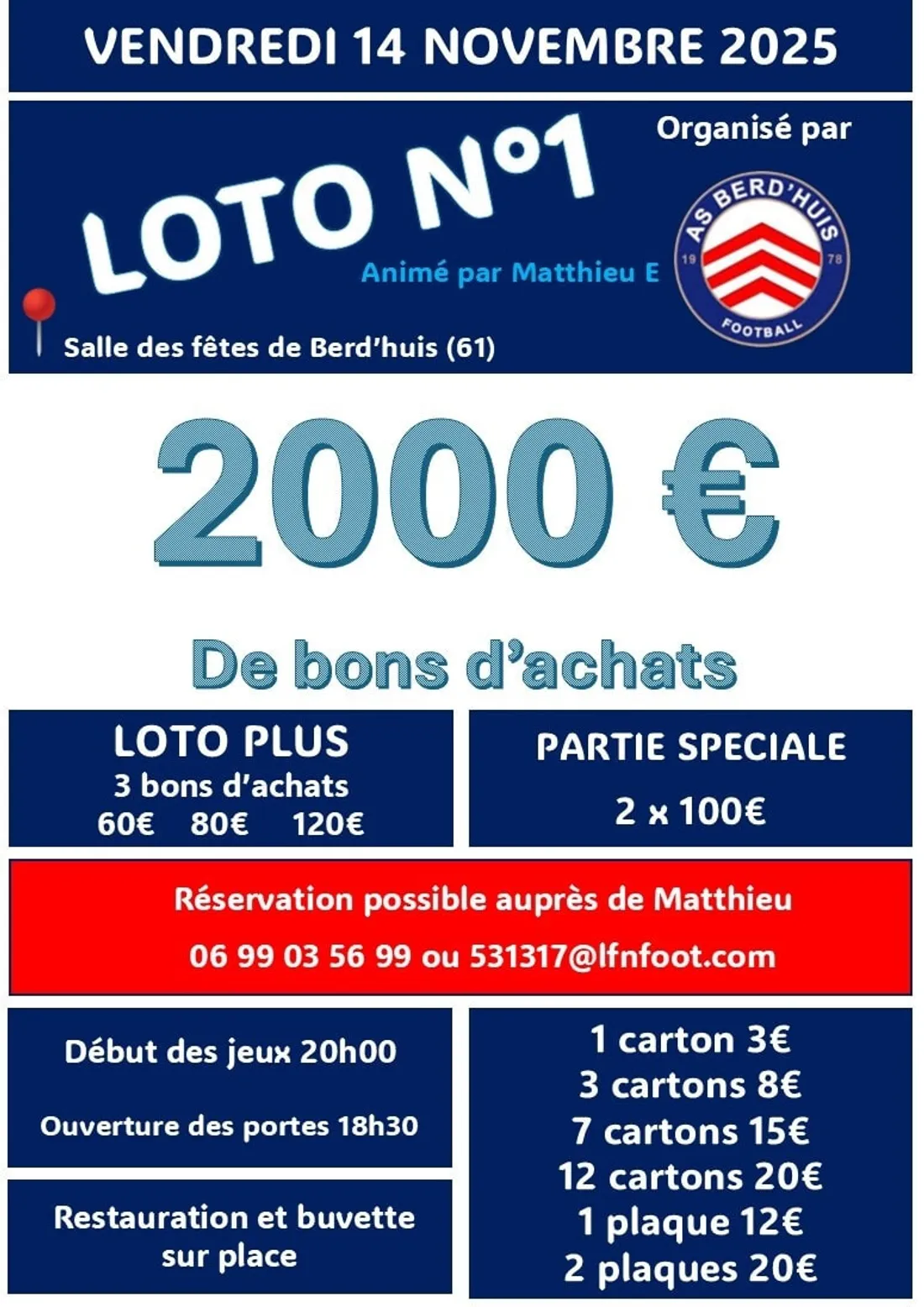 BERD'HUIS (61) - Loto du foot