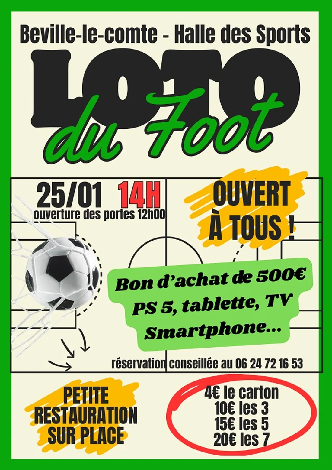 BÉVILLE-LE-COMTE - Loto du foot