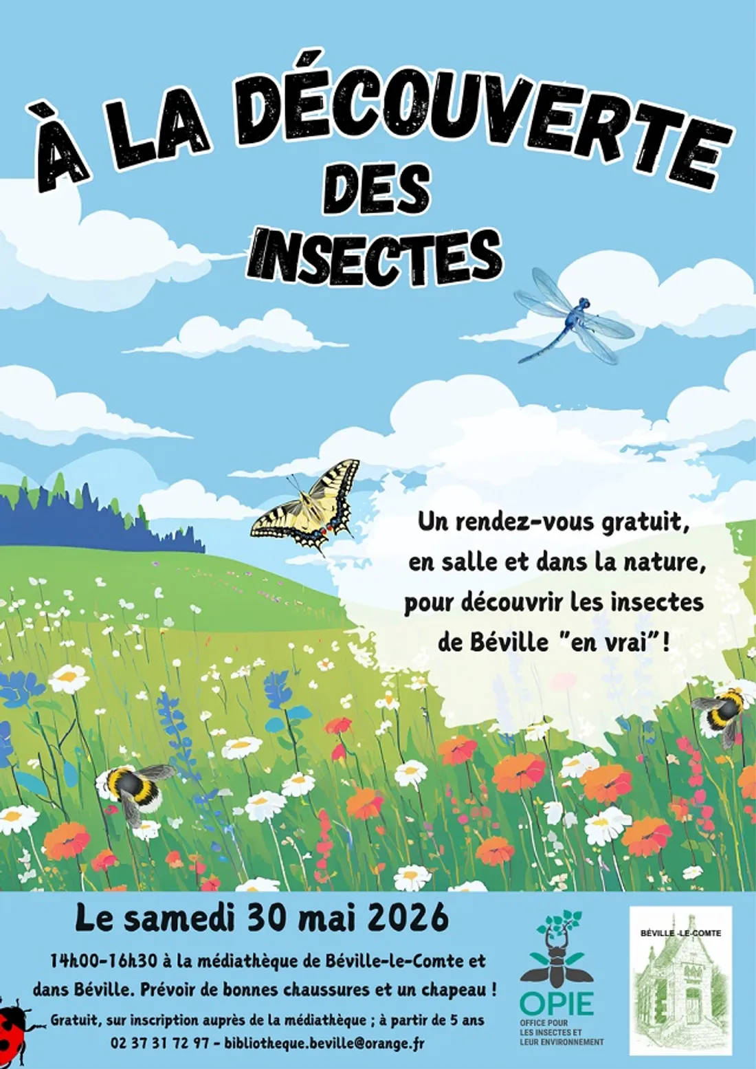 BÉVILLE-LE-COMTE - Balade à la découverte des insectes