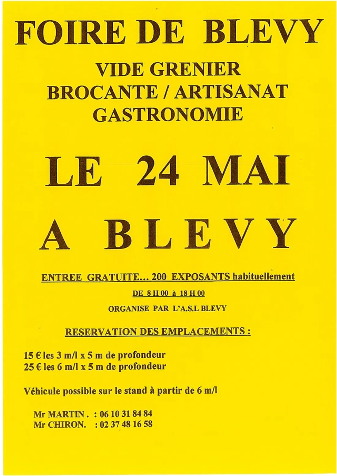 MAILLEBOIS - Foire de Blévy